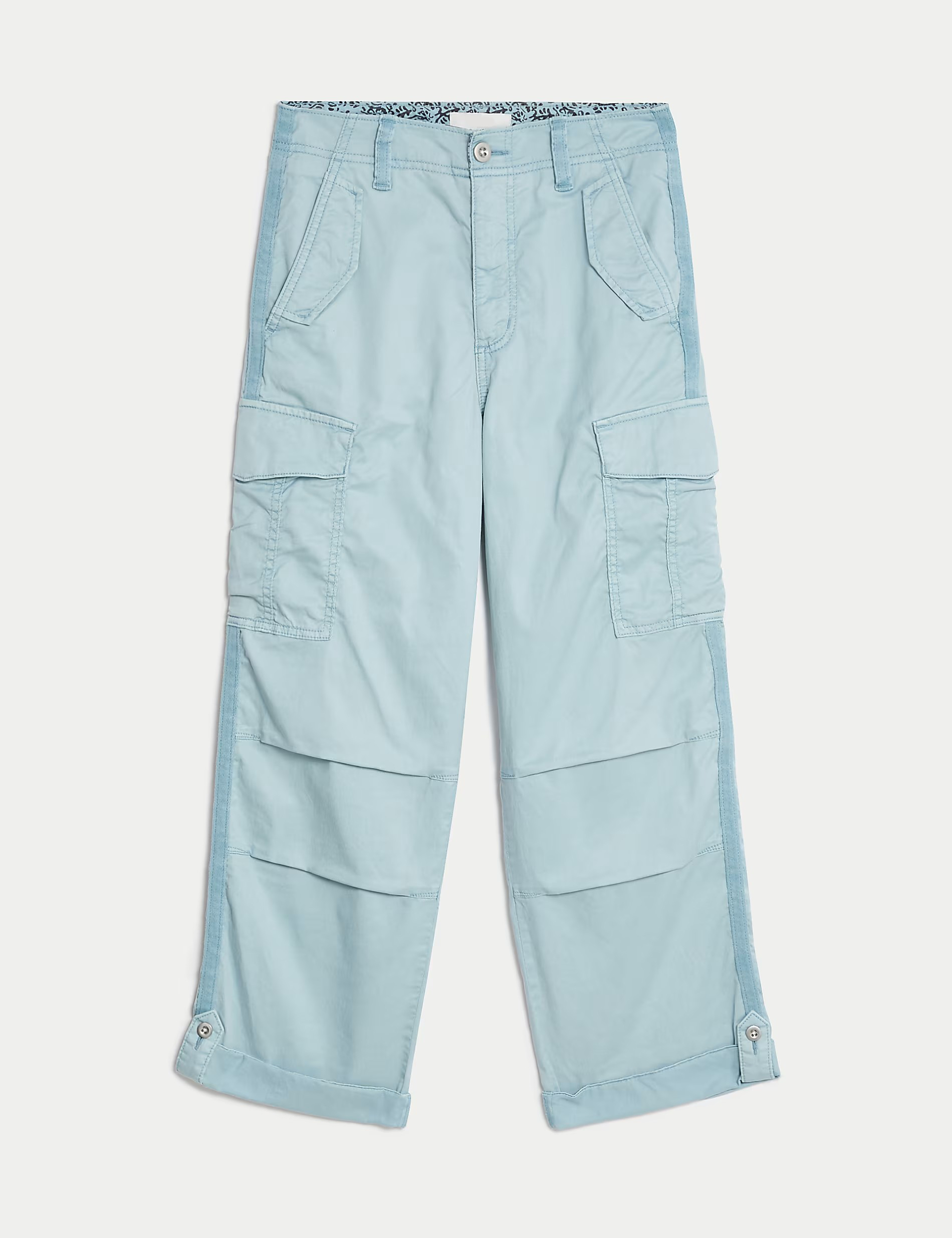 Rich Cargo Tea Dyed Cropped Trousers