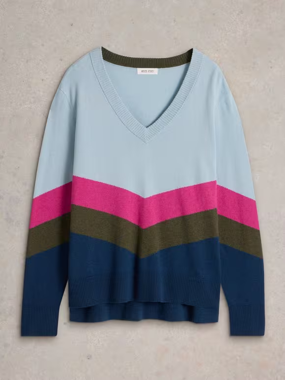 Long Sleeve V-Neck Jumper