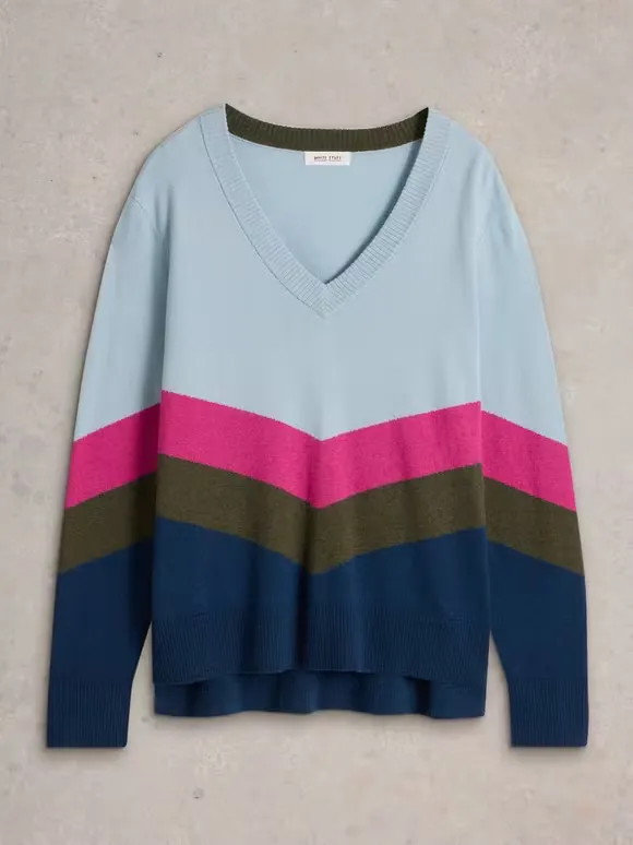 Long Sleeve V-Neck Jumper