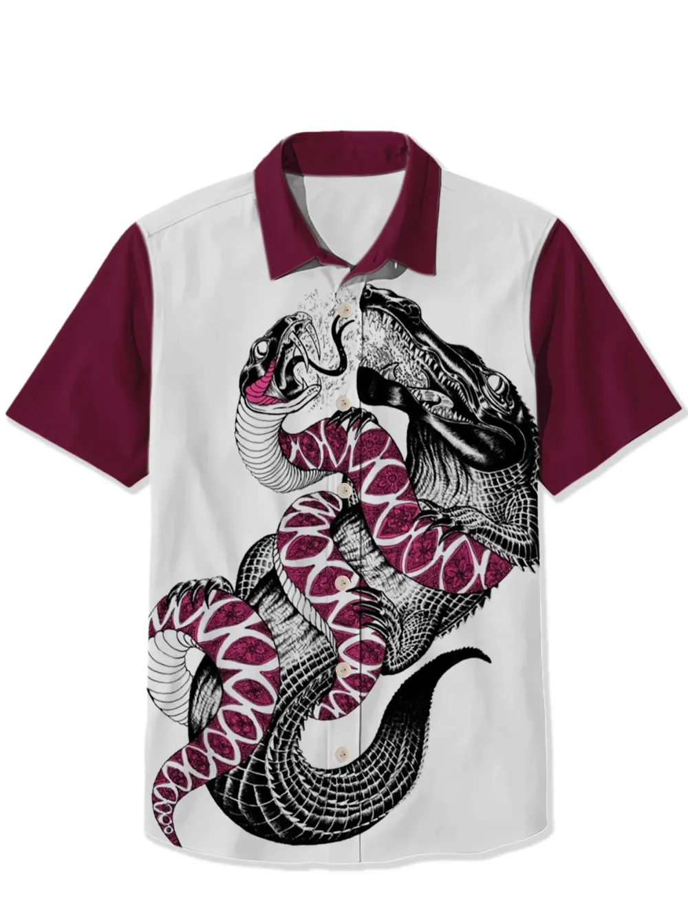 Brave Snake Crocodile Fight Shirt