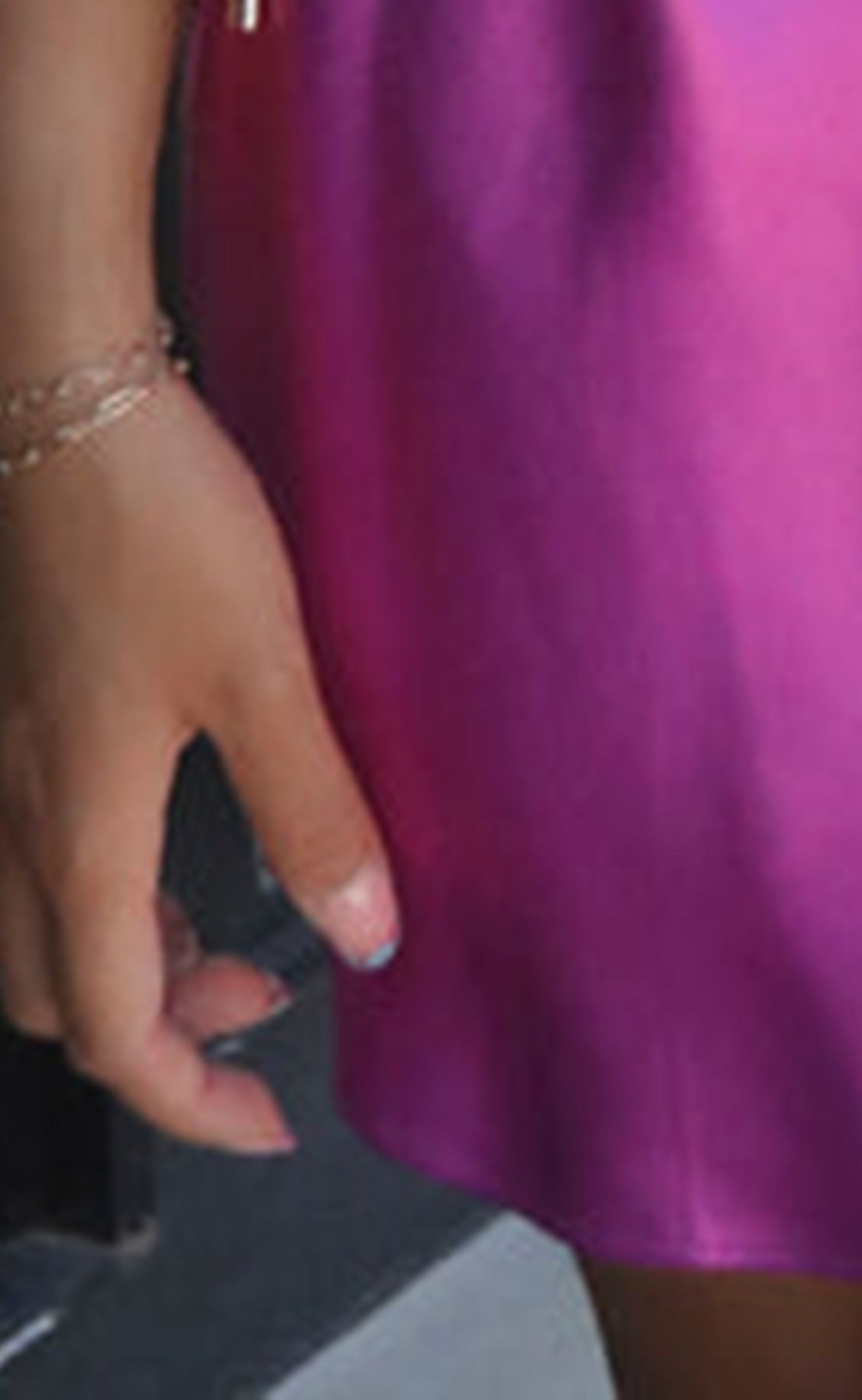 Purple One Shoulder Ruched Satin Dress