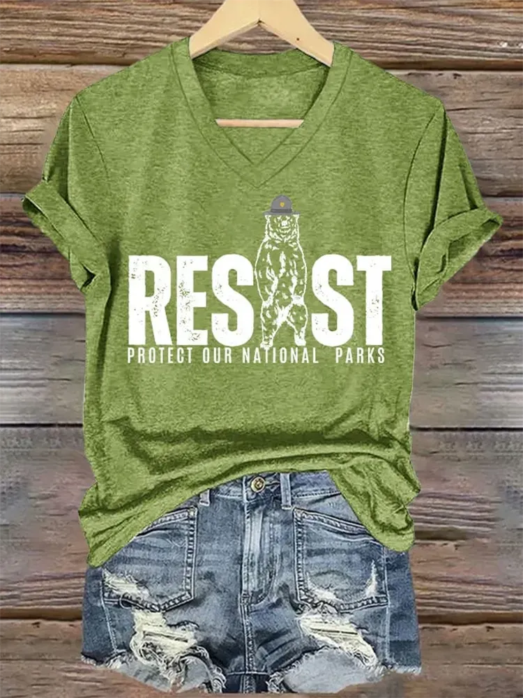 Women'S National Park Conservation Print Short Sleeve T-Shirt