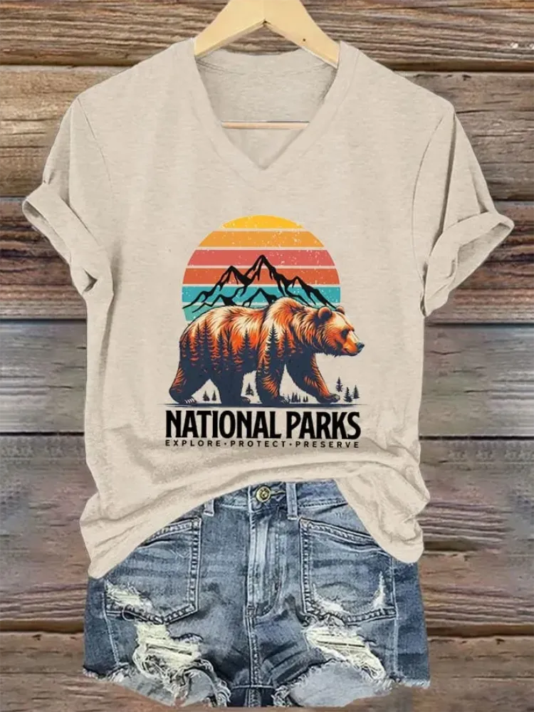 Woman'S National Parks V-Neck Short-Sleeve T-Shirt