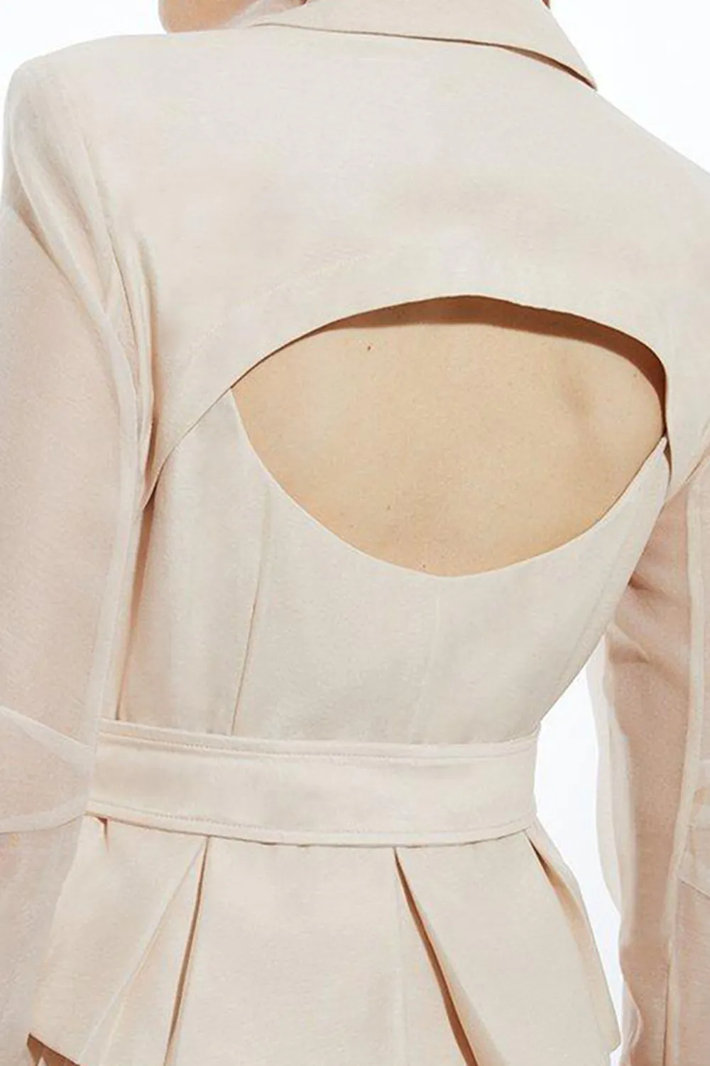 Woven Organdie Trench Dress