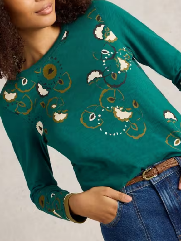 Crew Neck Art Graphic T-Shirt
