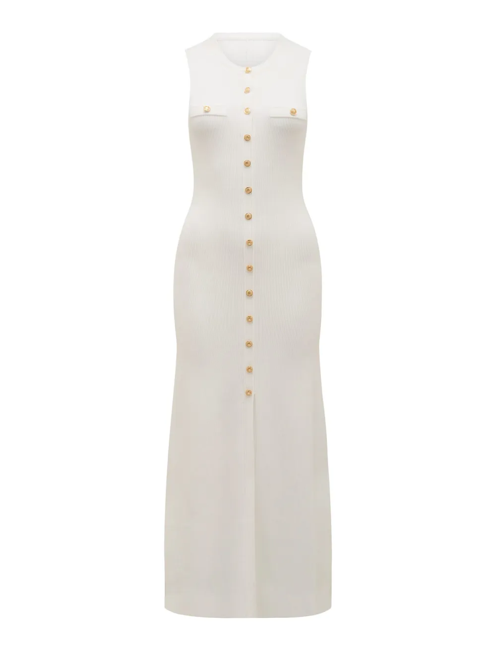 Button-Through Knit Dress