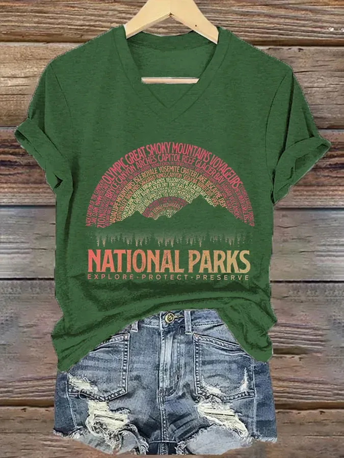 Women'S National Parks Explore, Protect, Preserve Print T-Shirt
