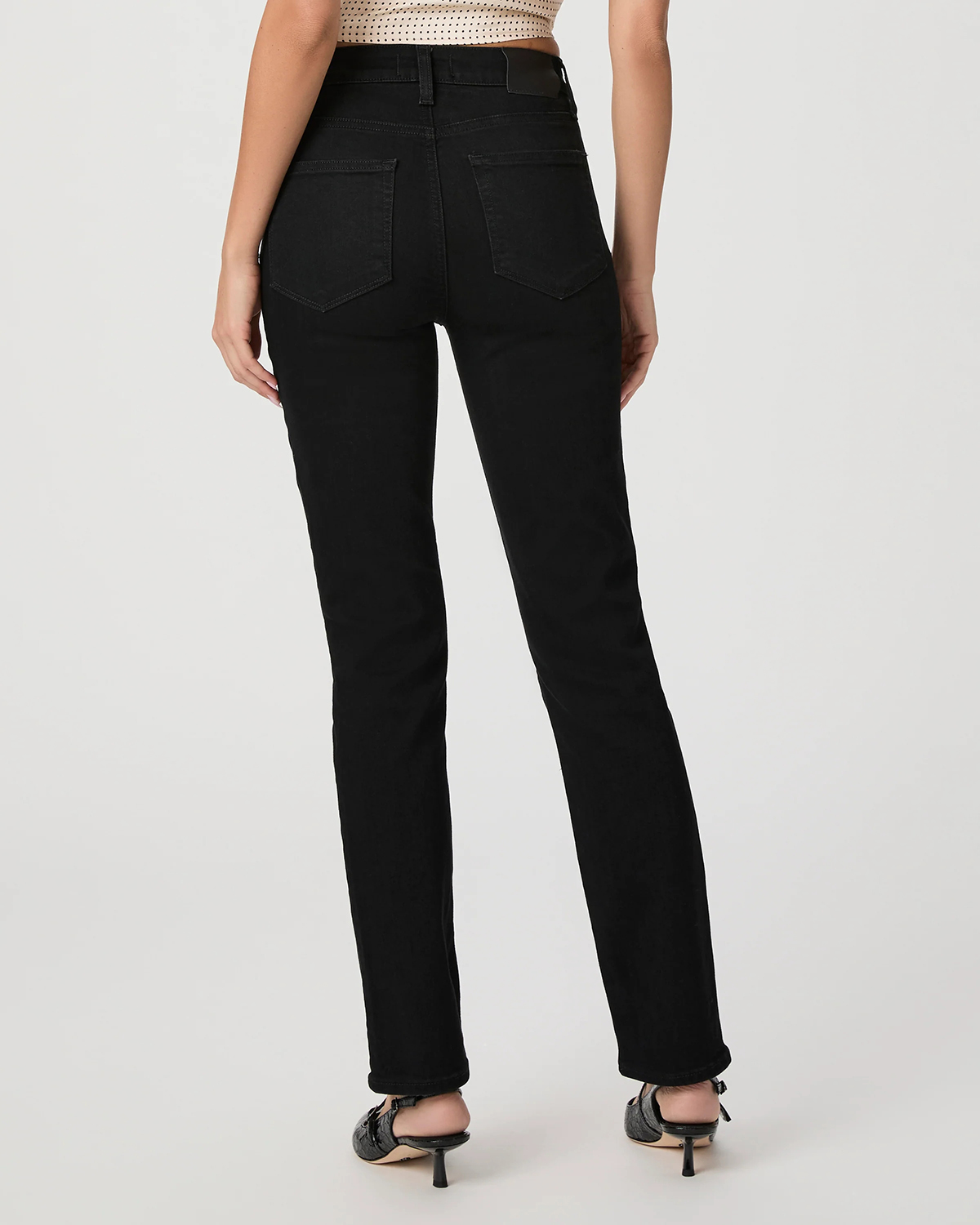 Black Straight Leg Skinny Jeans