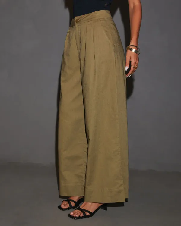 Wide Leg Linen Pants