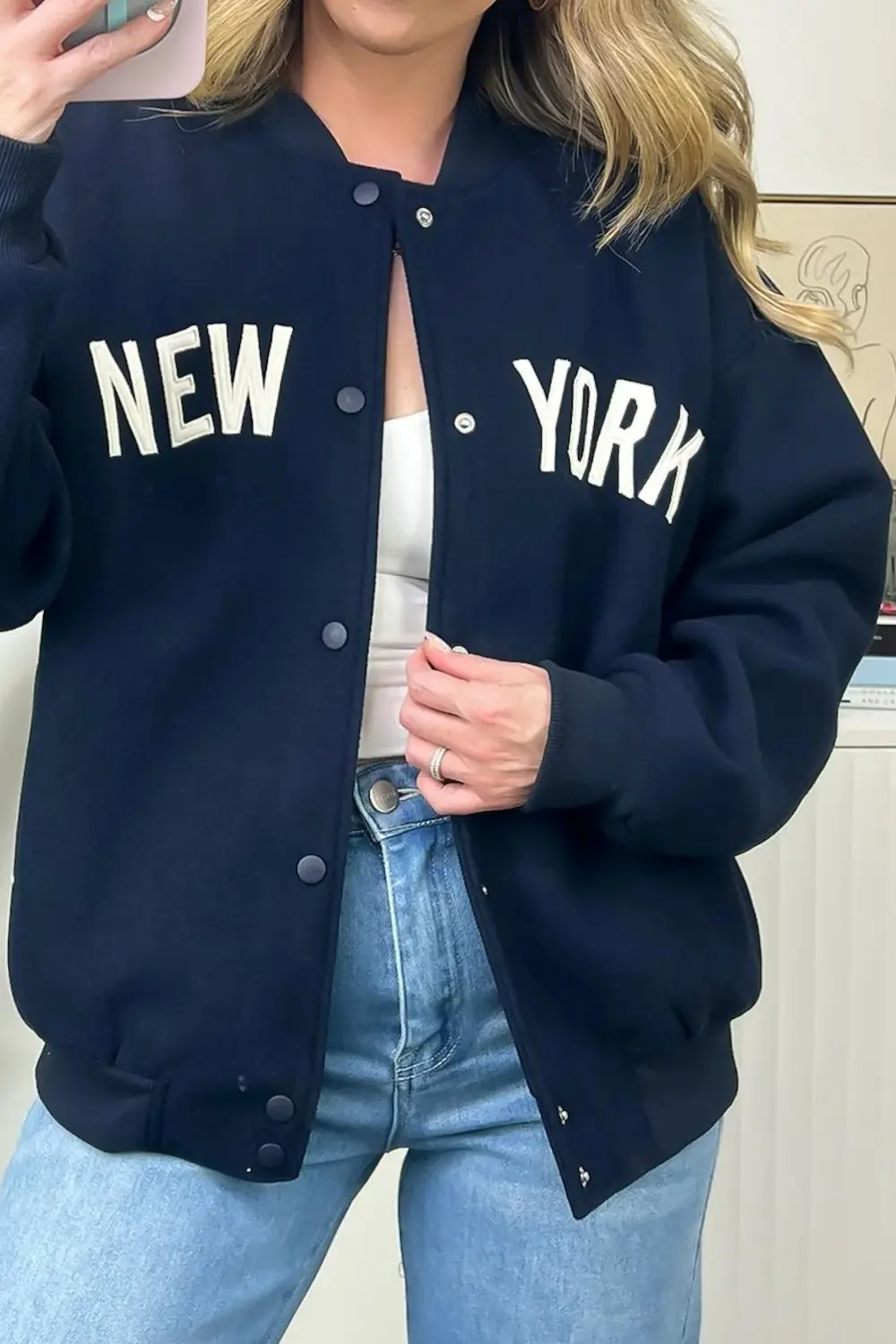 Button Up Varsity Jacket
