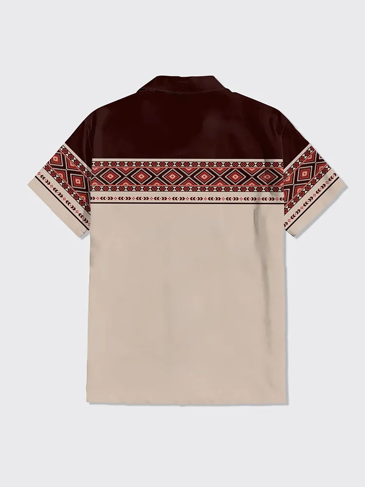 Aztec Pattern Design Button Up Shirt
