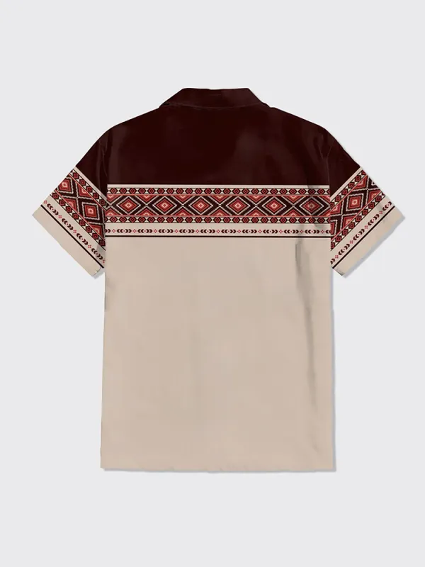 Aztec Pattern Design Button Up Shirt