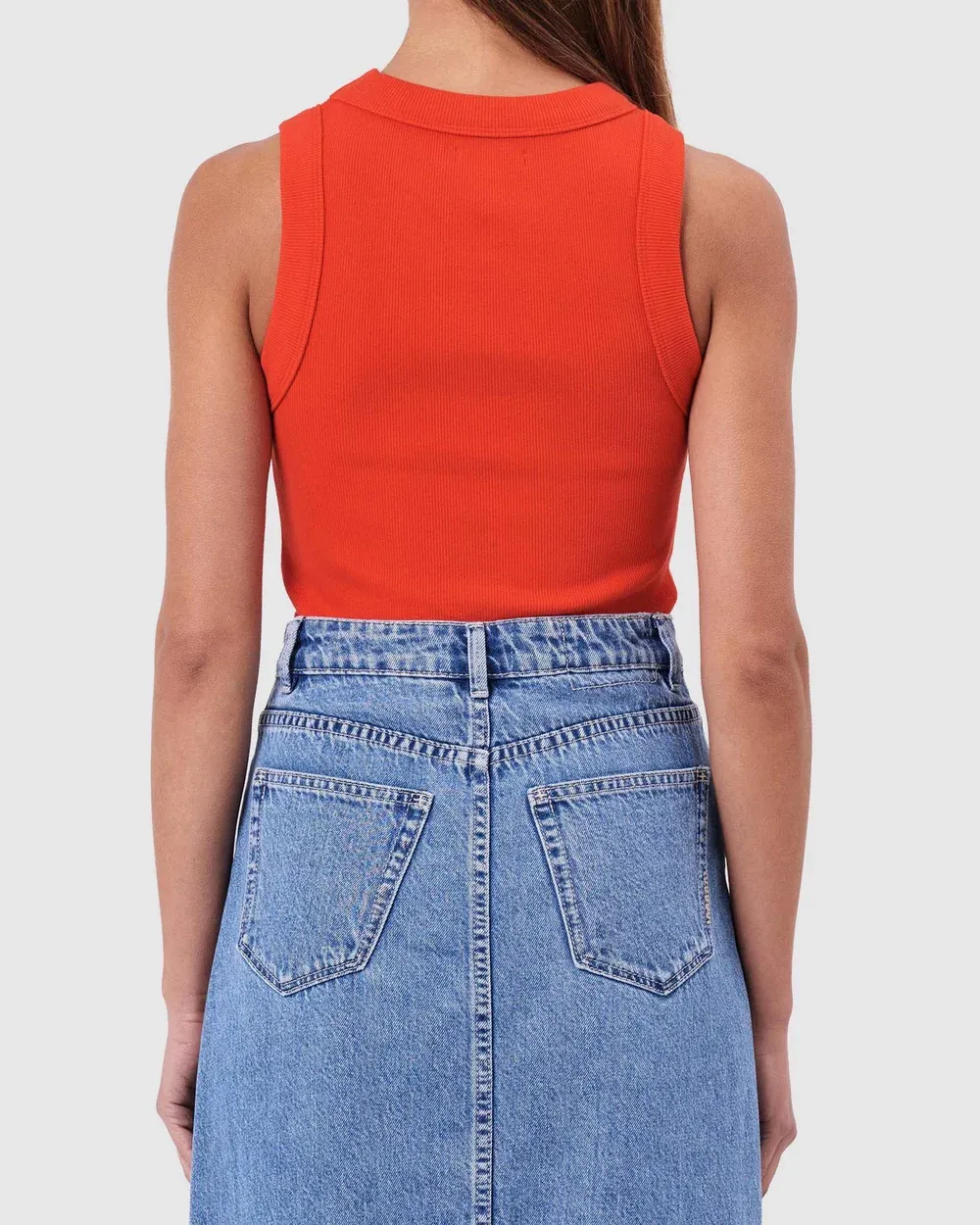 Crew Neck Sleeveless Tank Top