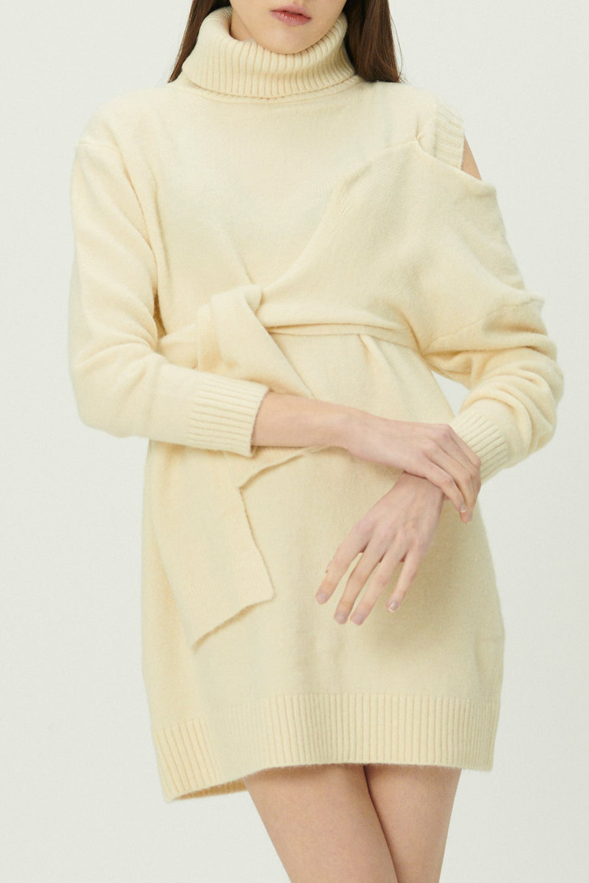 Victoria Tie Front Sweater Dress