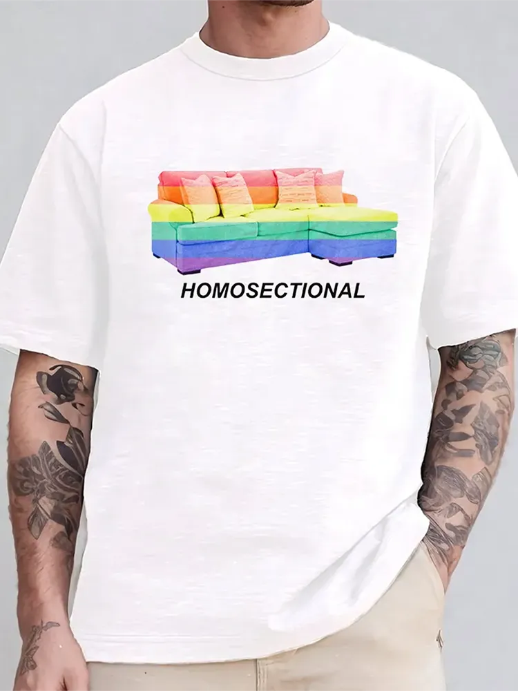 Women'S Homosectional Short Sleeve Round-Neck T-Shirt