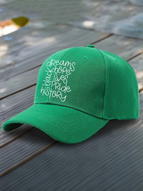Dreams Hope Lives Pride Tory Black History Baseball Cap