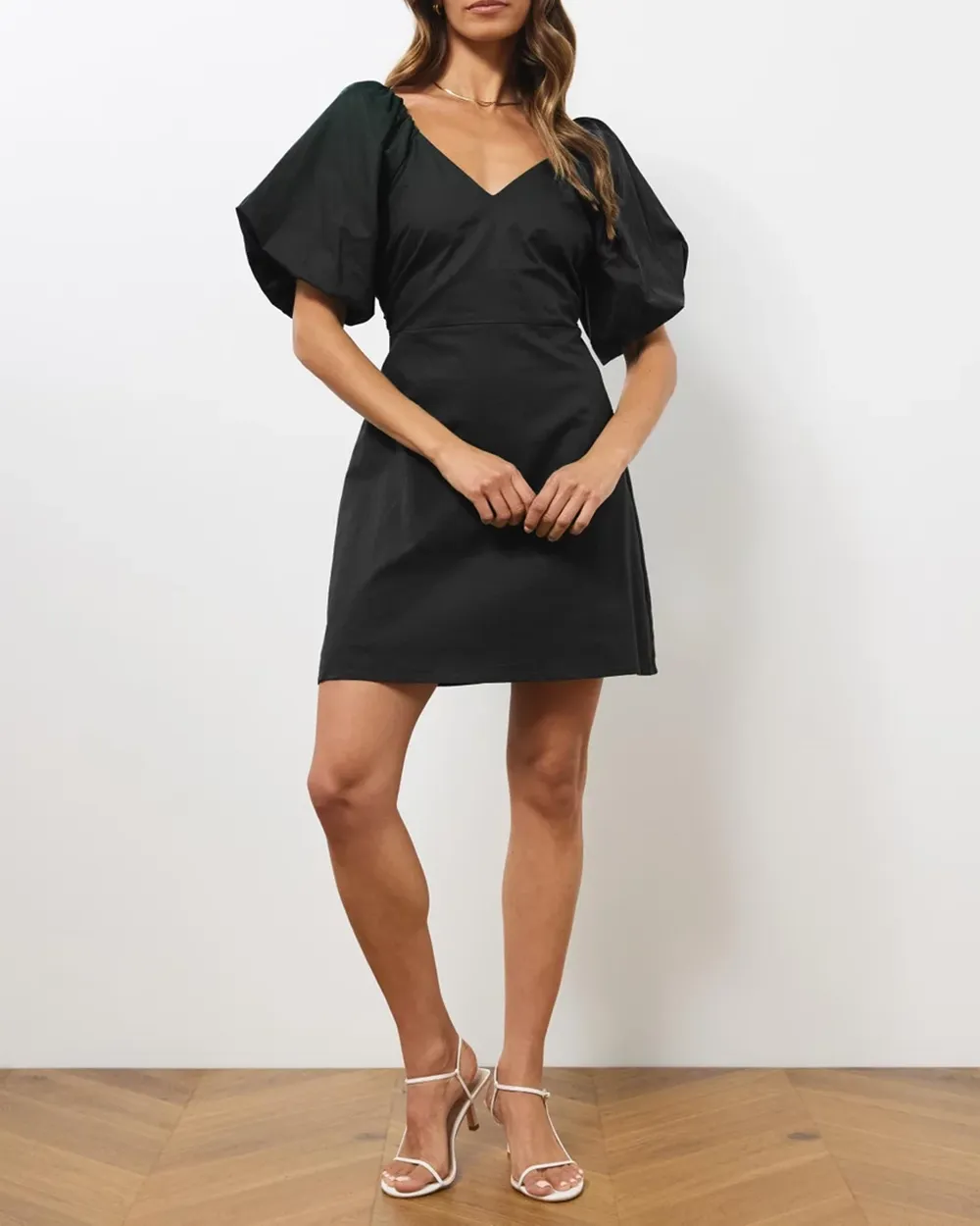Holiday Style Linen Blend Mini Dress