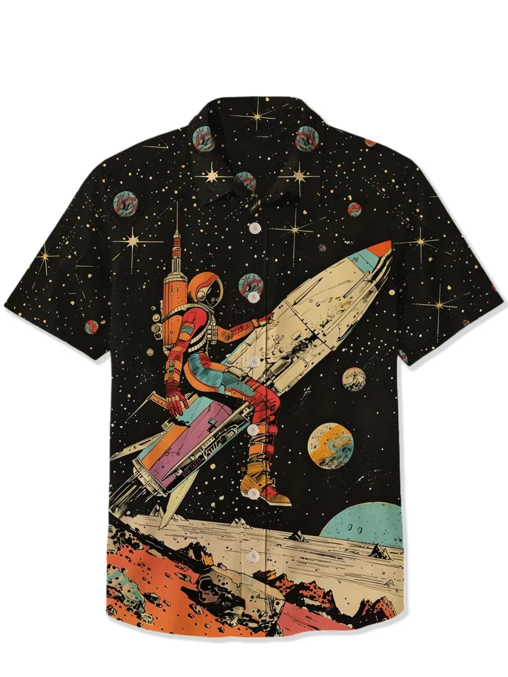 Astronaut Rocket Planet Shirt