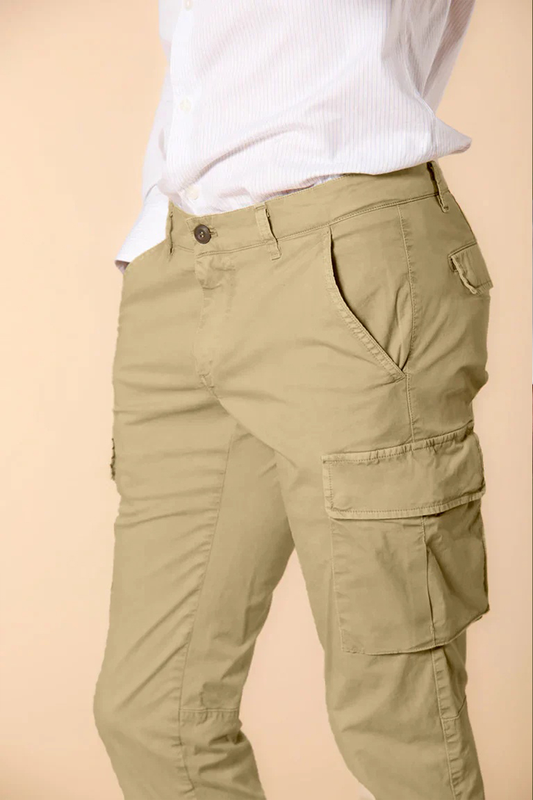 Men's Lightweight Cotton Twill Slim Fit Khaki Overalls