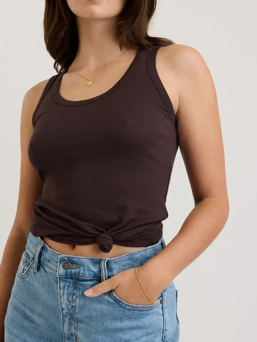 Multicolor Ribbed Tank