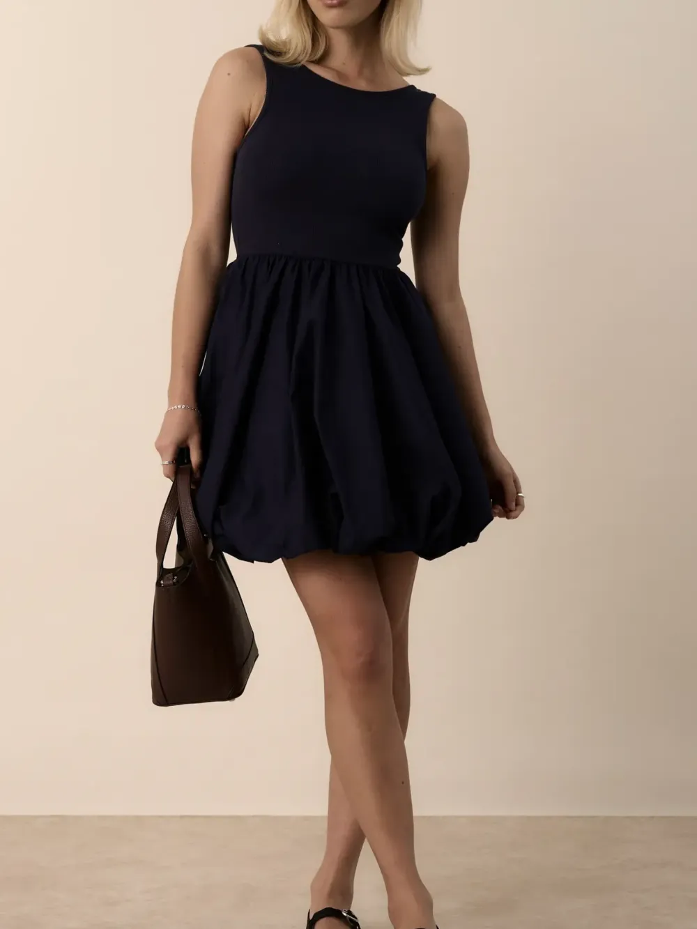 Mini Bubble Hem Dress