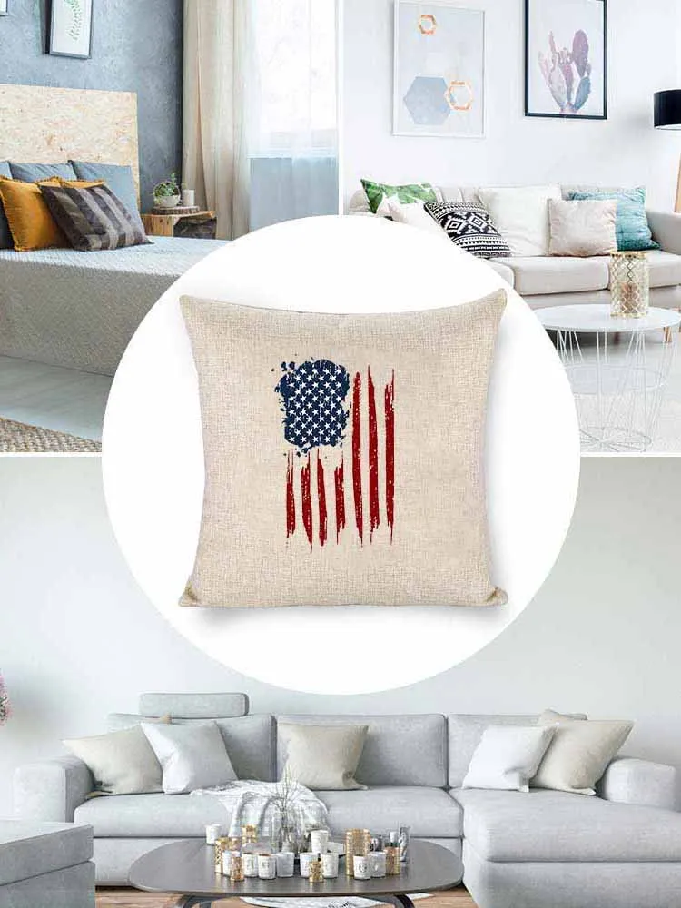 National Flag Printed Throw Pillow