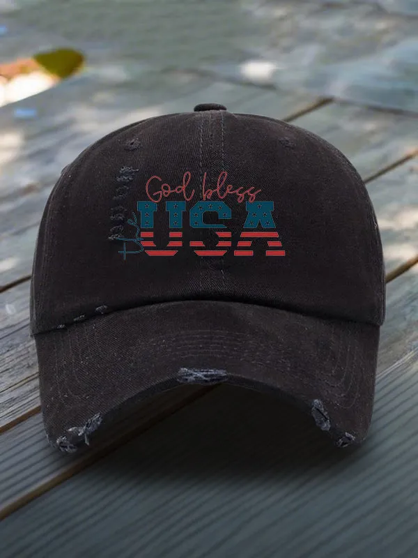 God Bless The USA Baseball Cap