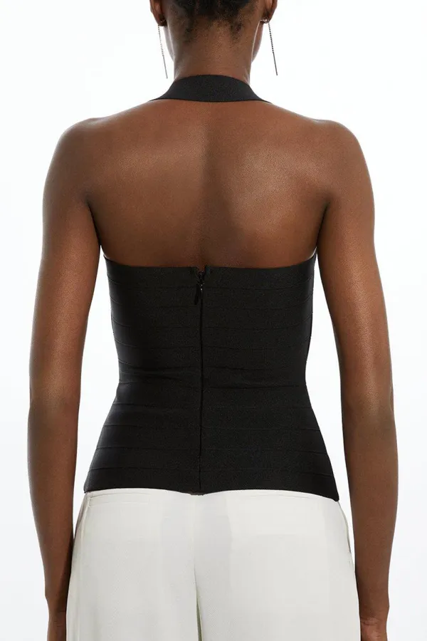 Bandage Halter Square Neck Top