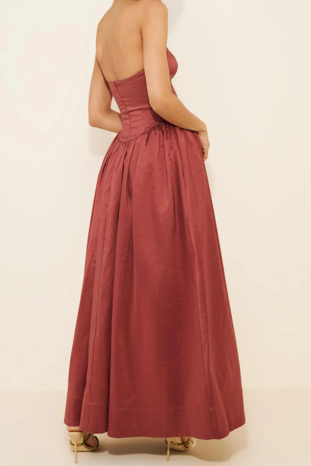 Feminine Strapless Maxi Dress