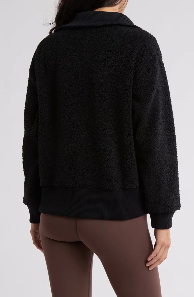 Winter Trail Faux Shearling Half-Zip Pullover