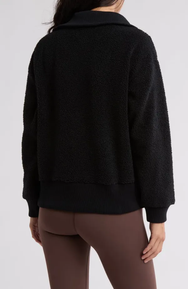 Winter Trail Faux Shearling Half-Zip Pullover