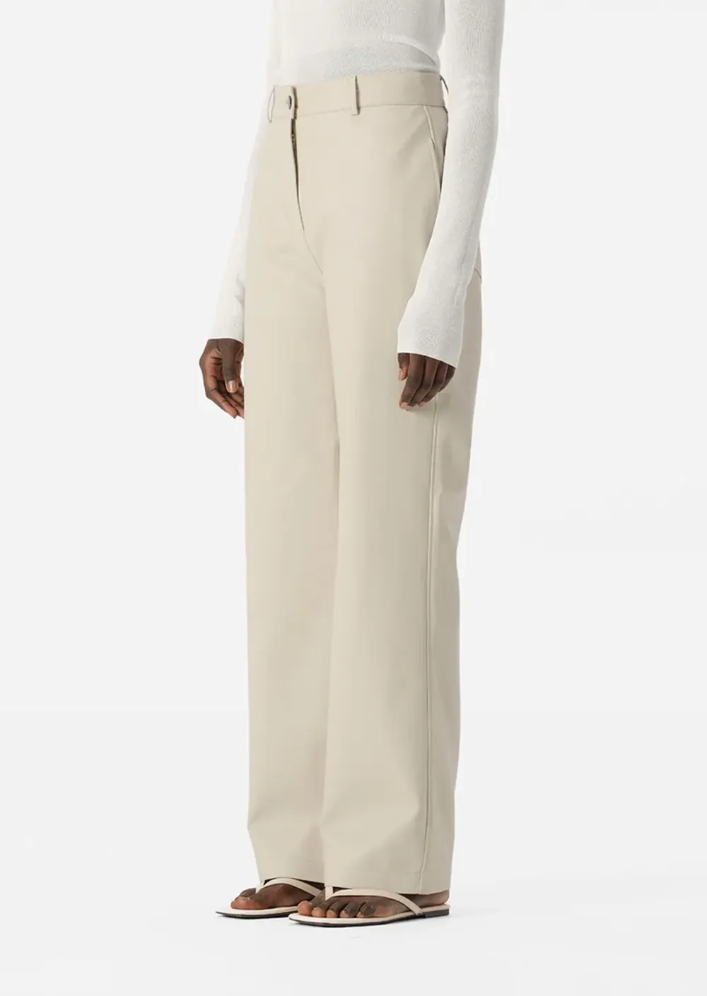 High Rise Straight Leg Trousers