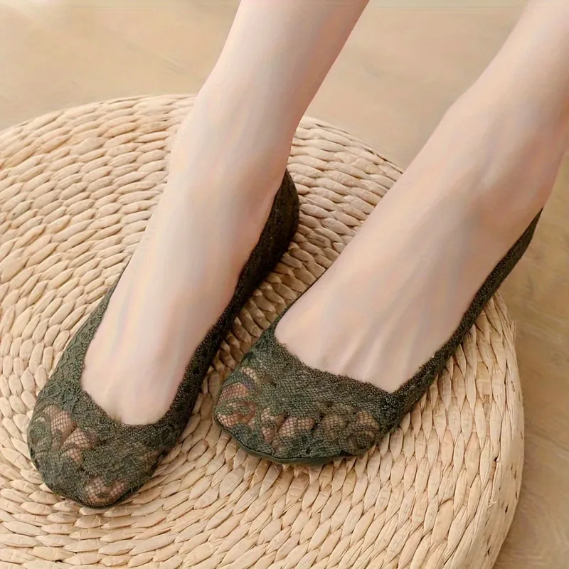 Twelve Pairs Of Summer Lightweight Floral-Printed Stockings
