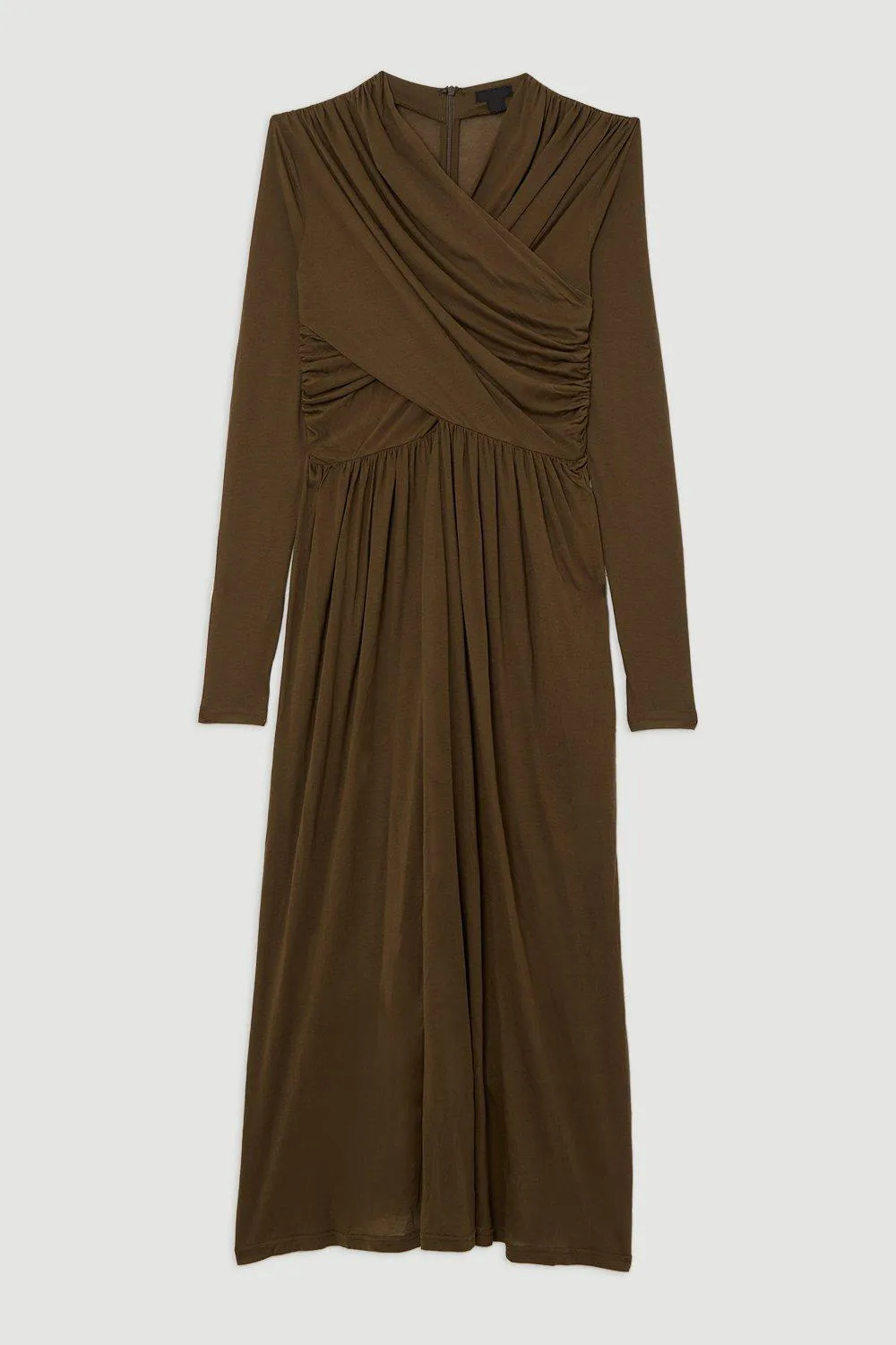 Premium Tencel Jersey Wrap Detail Dress