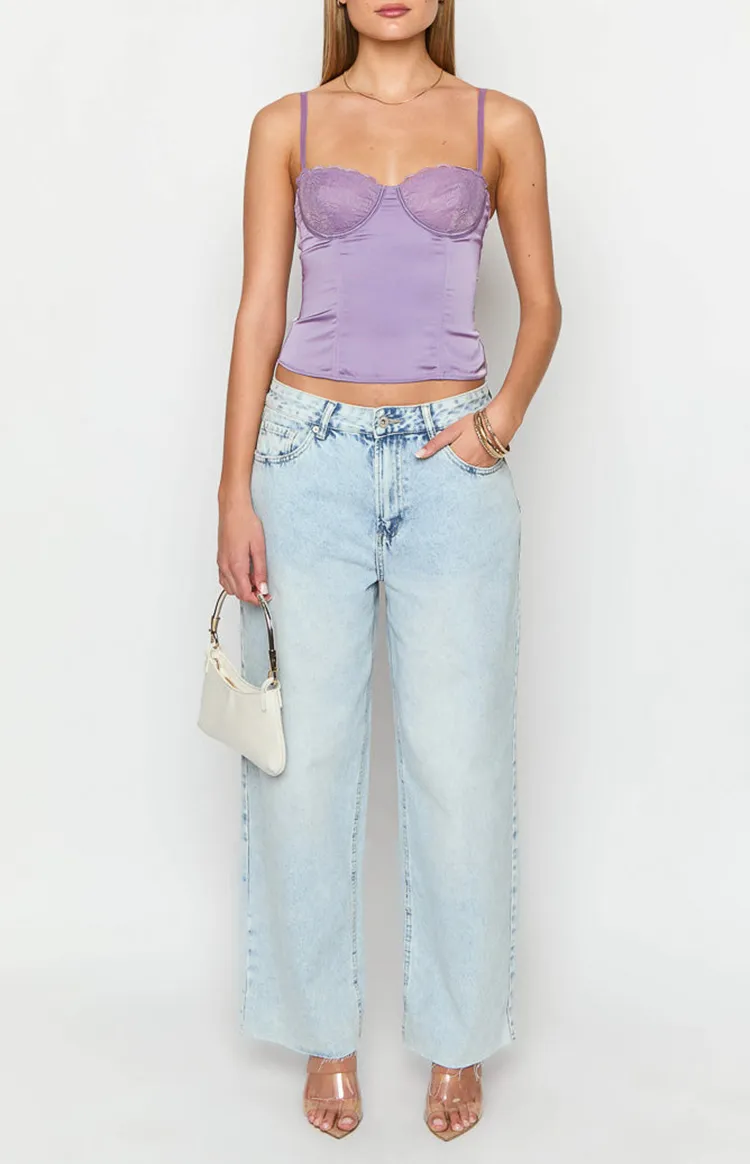 Strapless Purple Corset Top