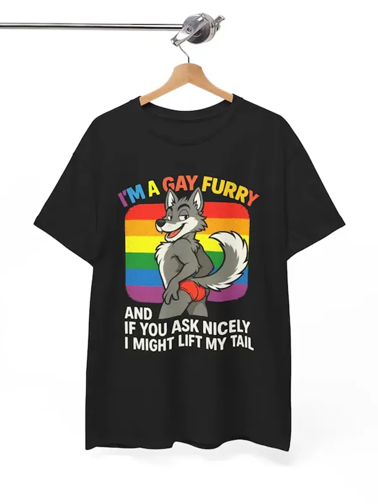 Women'S I'M A Gay Furry Short Sleeve Round-Neck T-Shirt