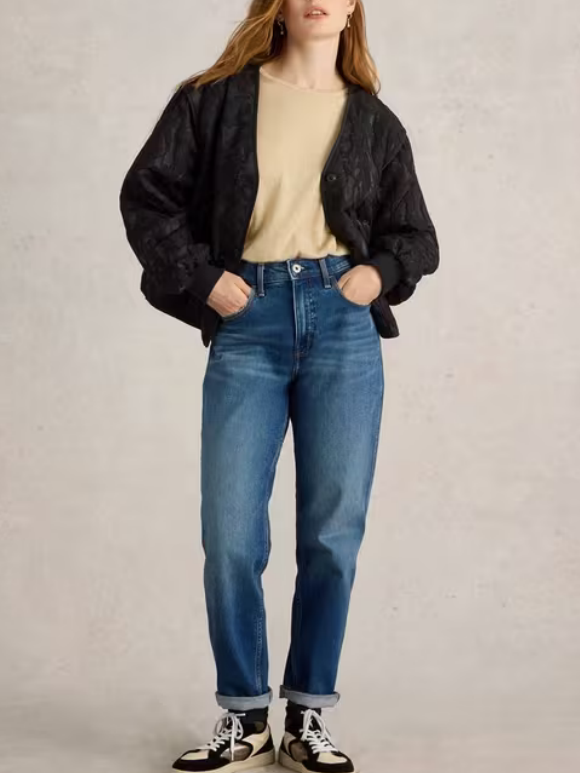 V-Neck Jacquard Jacket