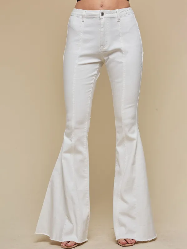 White Diva Super Flare Jeans