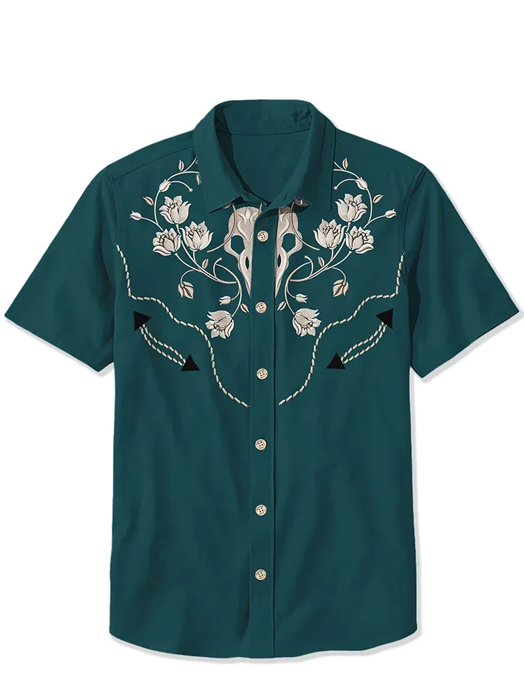 Skull And Flower Shirt