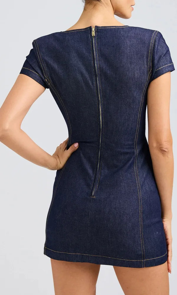 Street Casual Denim Dress