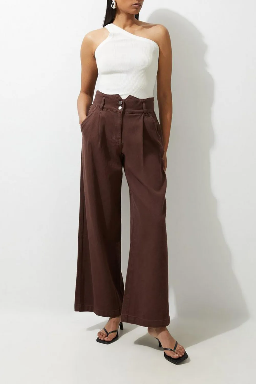 Petite Denim Wide Leg Jean
