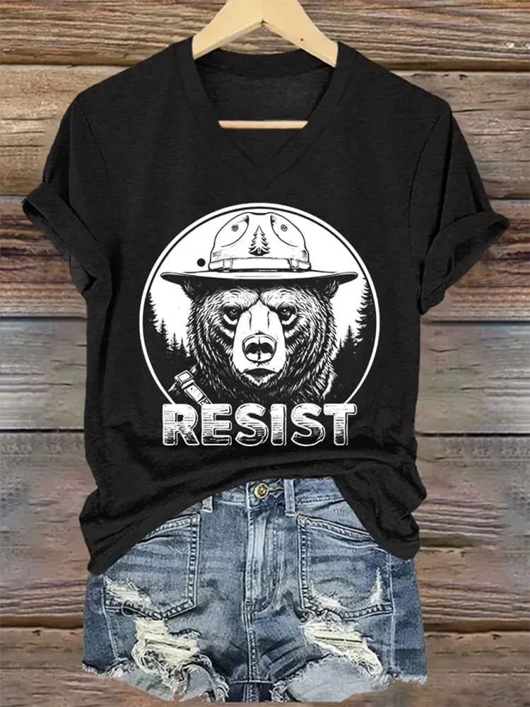 Woman'S Resist V-Neck Short-Sleeve T-Shirt