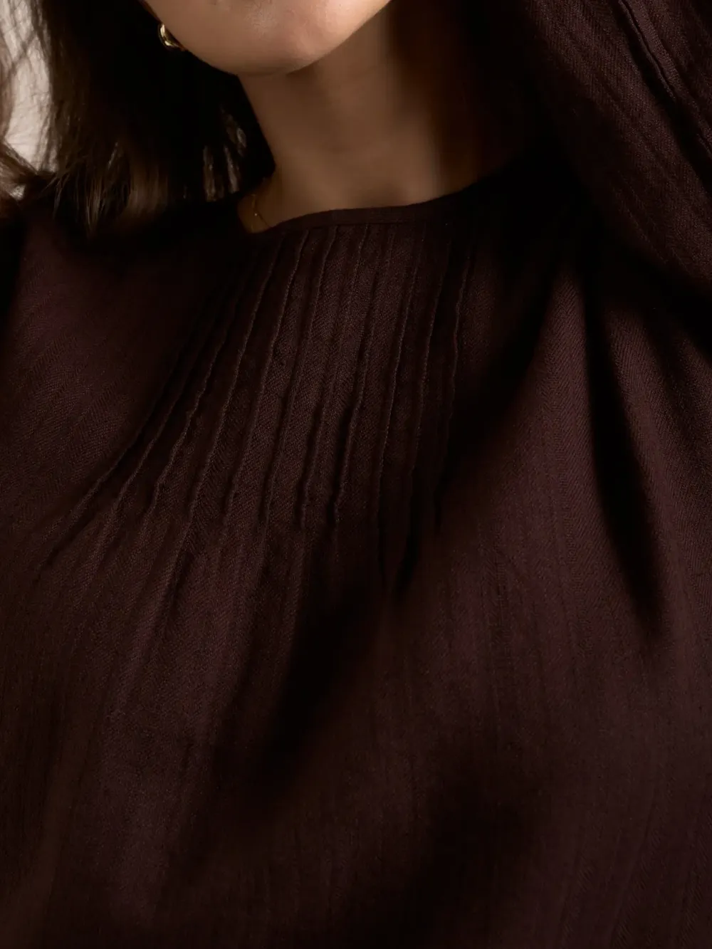 Pleated Linen Top