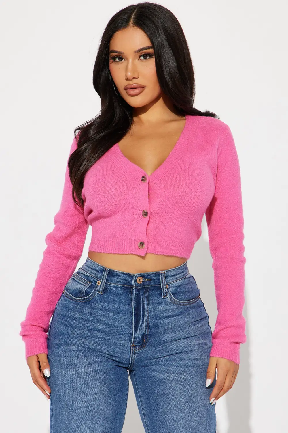 Albyn Cardigan Sweater - Pink