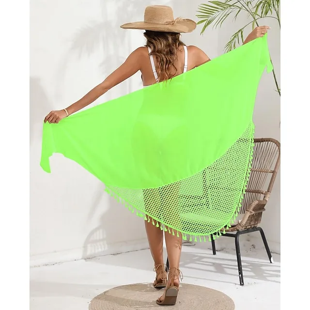 Women's Swimwear Bikini Bottom Beach Bottom Normal Swimsuit 2 Piece Tassel Plain Black White Pink Blue Green Bathing Suits Sexy Beach Wear Holiday