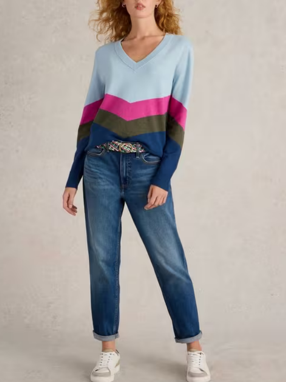 Long Sleeve V-Neck Jumper