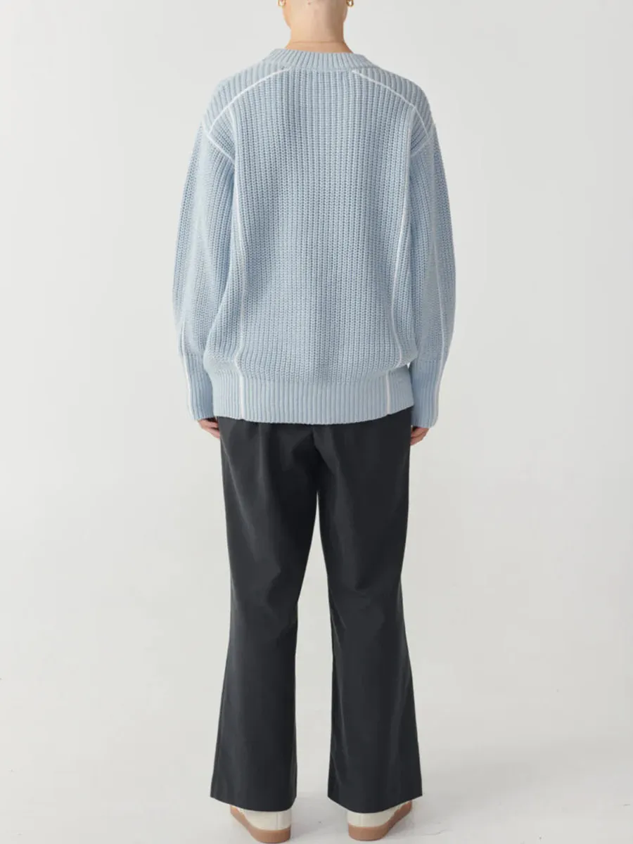 Oversized Chunky Knit Crew Neck Sweater