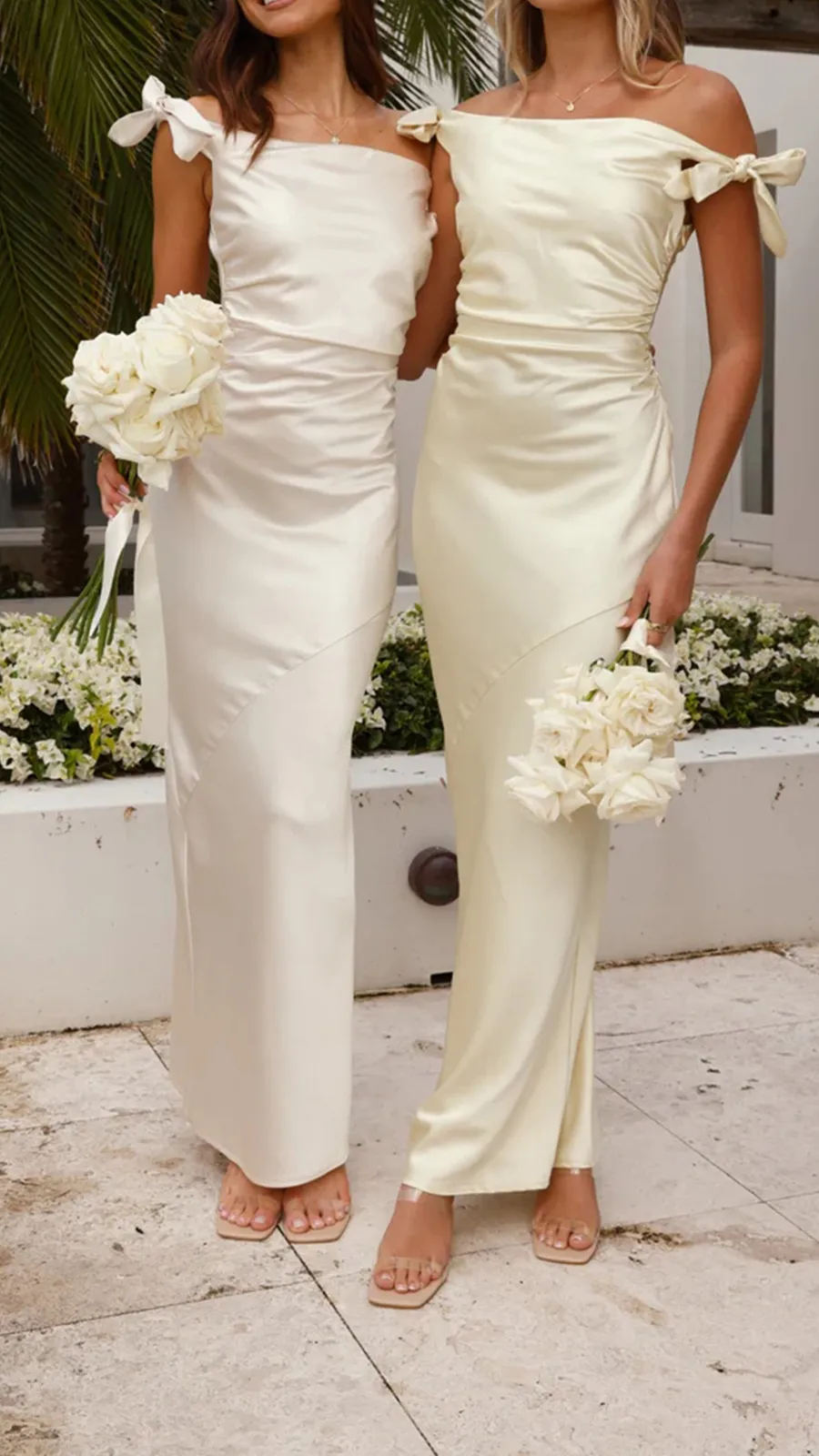 Bow Shoulder Strap Maxi Dress