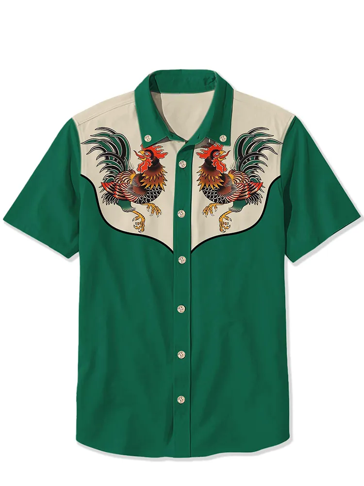 Western Rooster Printed Shirt