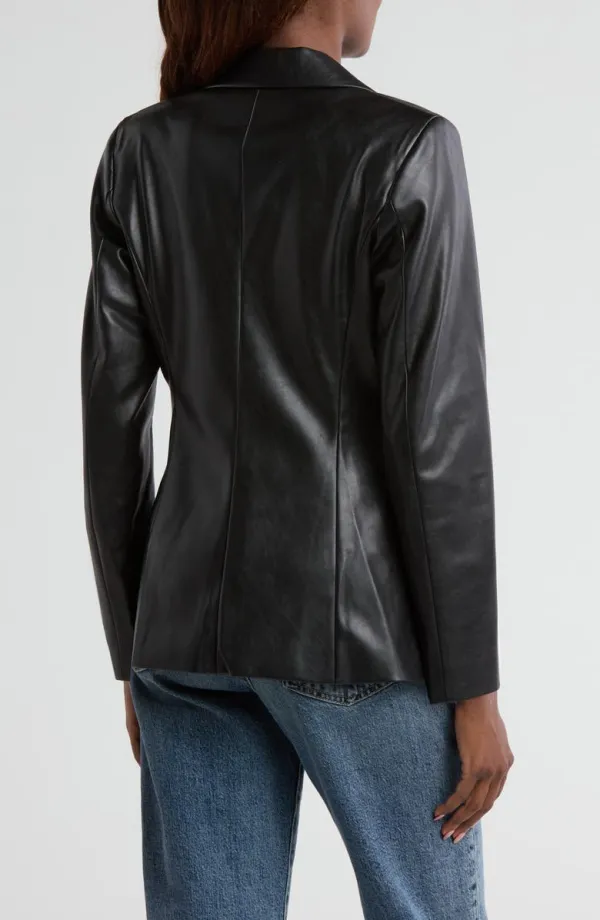 Drea Faux Leather Blazer